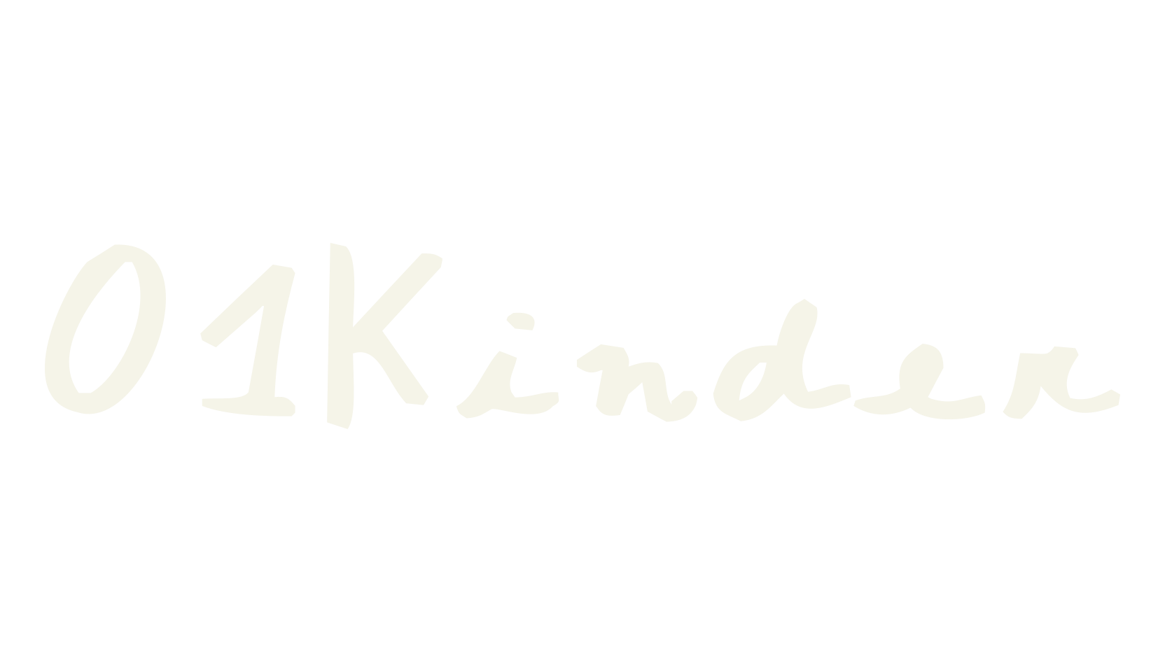 01Kinder, cursive font preview