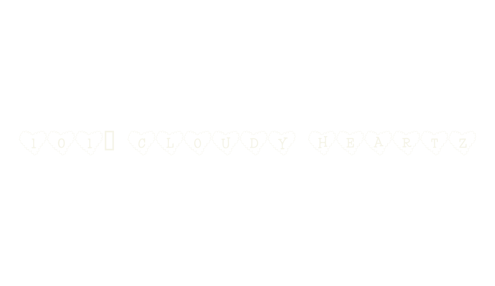 101! Cloudy HeartZ, display market font preview