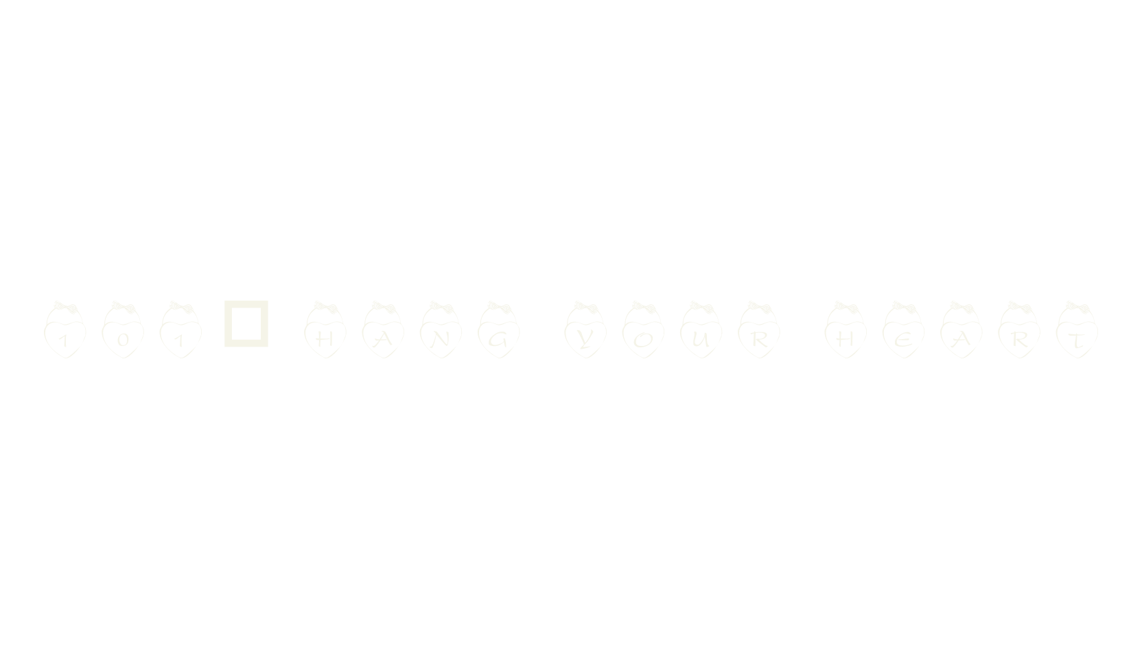 101! Hang Your Heart, display market font preview