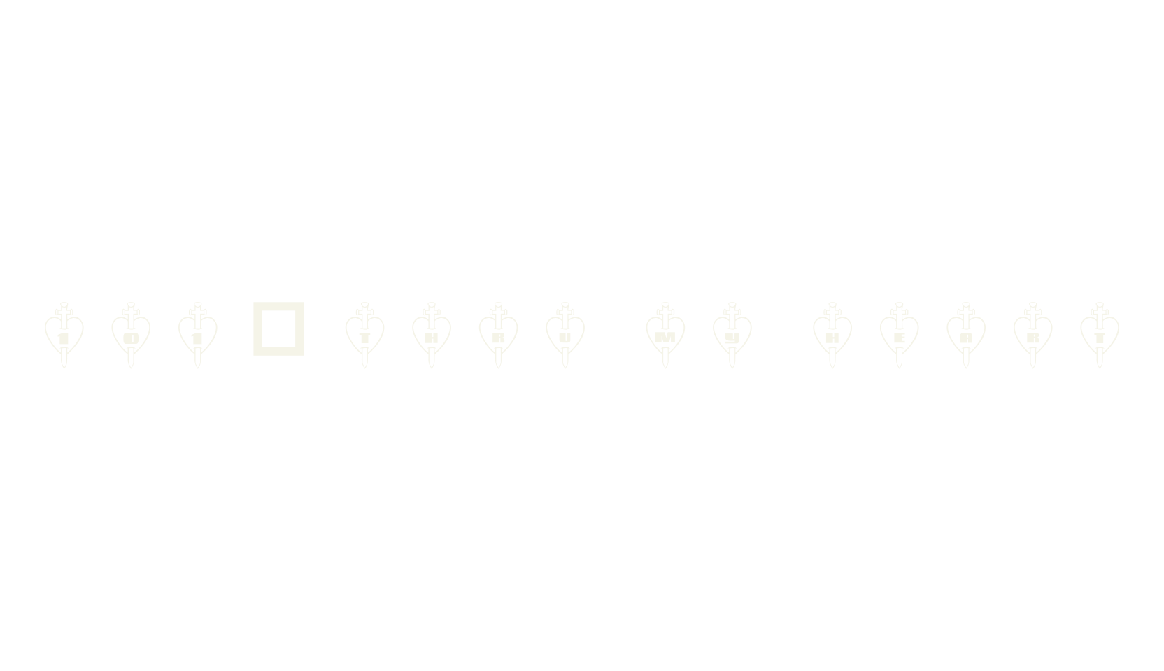 101! Thru My Heart, display market font preview