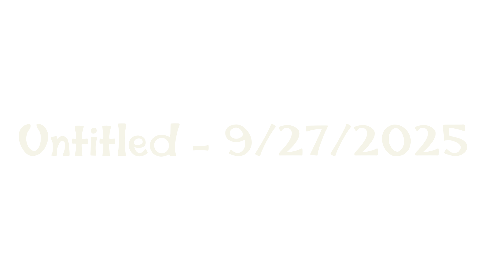 Untitled - 9/27/2025, calligraphy font preview