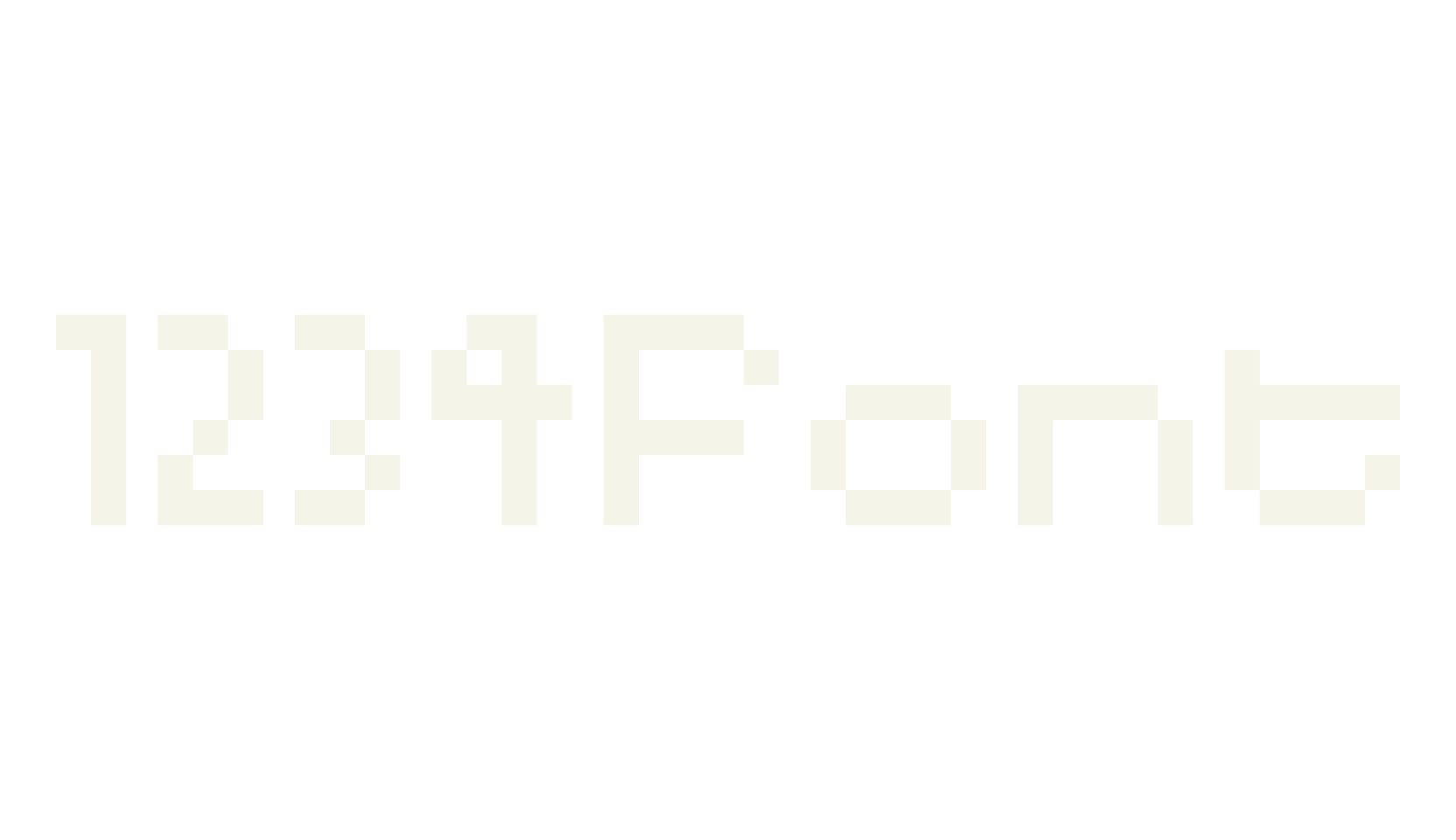 1234Font, pixel font preview