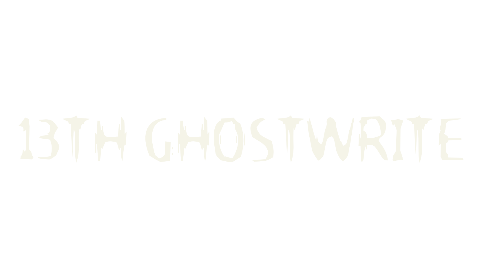 13th Ghostwrite, fantasy font preview