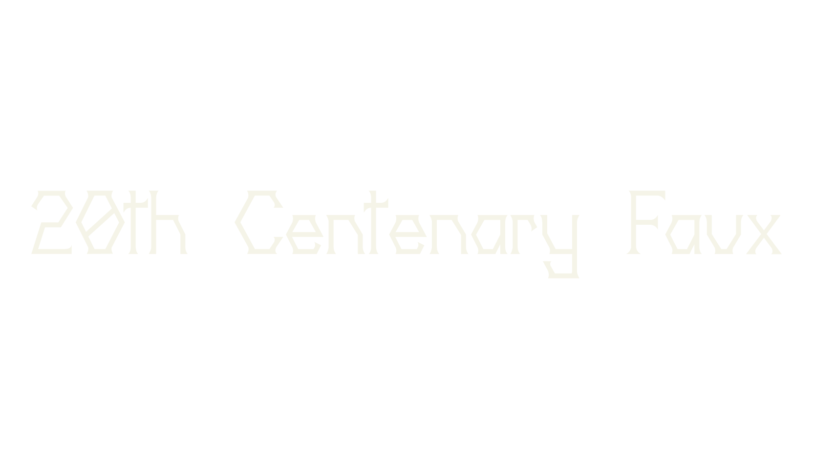 20th Centenary Faux, serif font preview