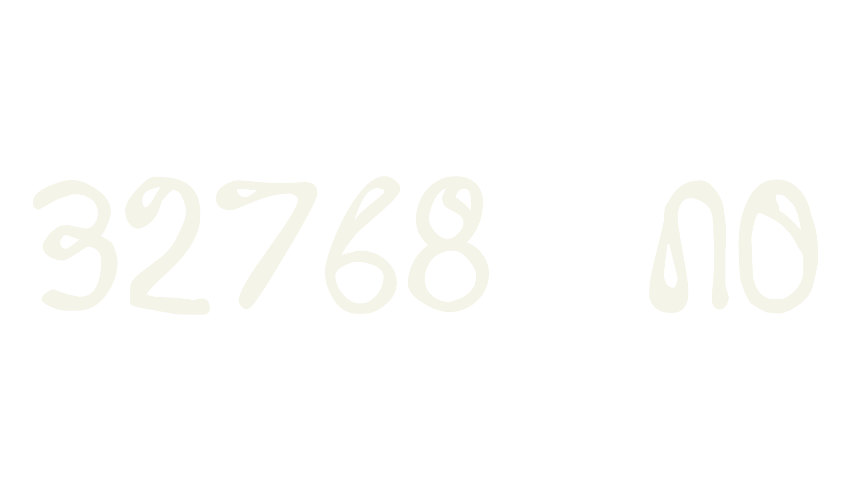 32768 NO, decorative font preview