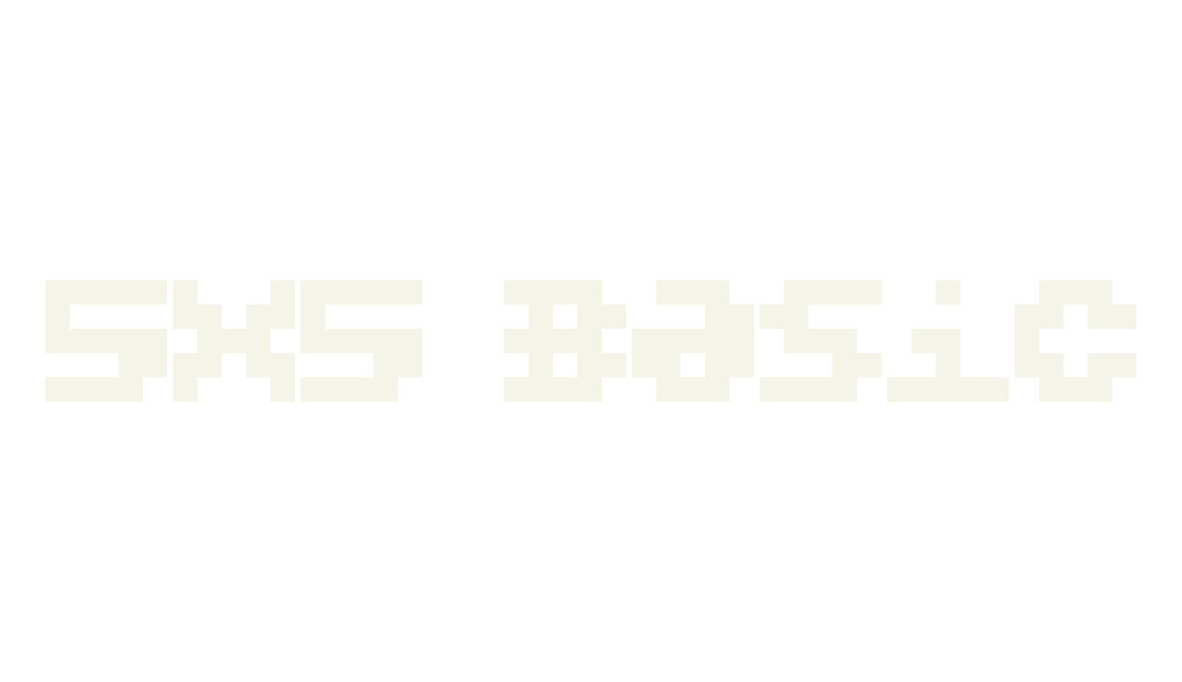 5X5 Basic, pixel font preview