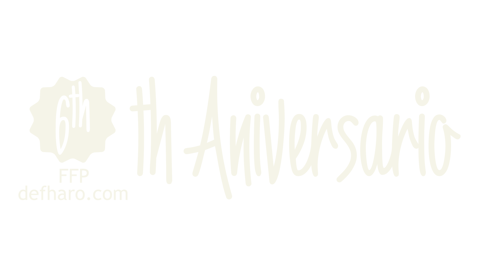 6th Aniversario, calligraphy font preview