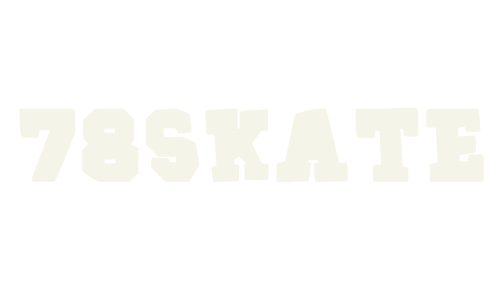 78SKATE, display font preview