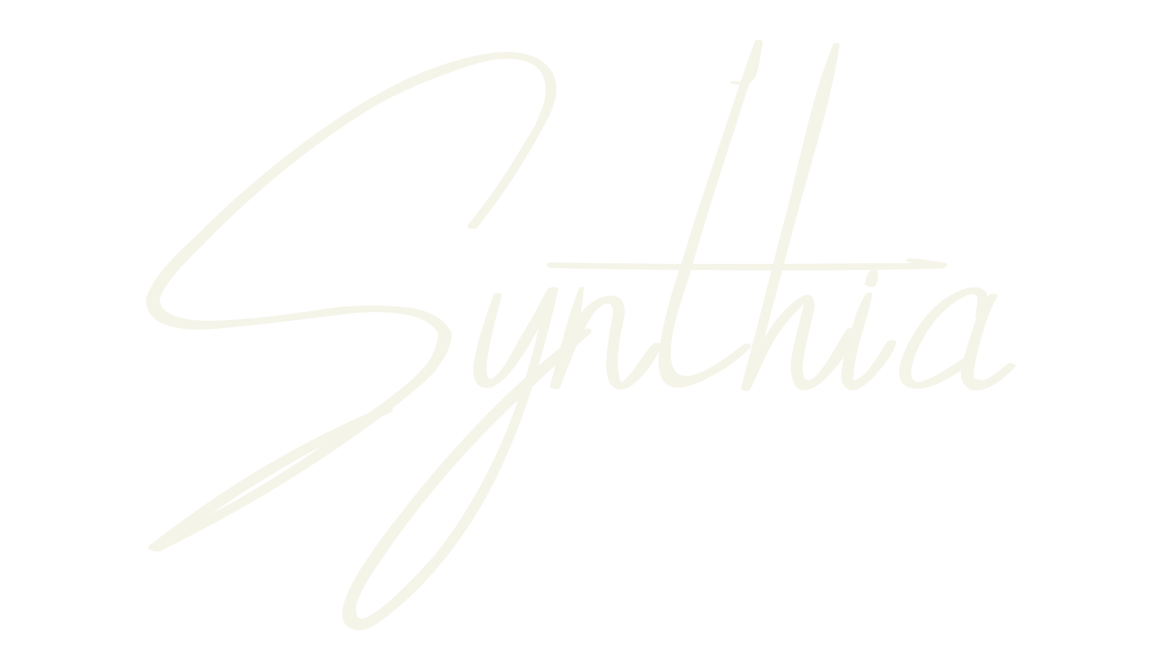 Synthia, cursive font preview