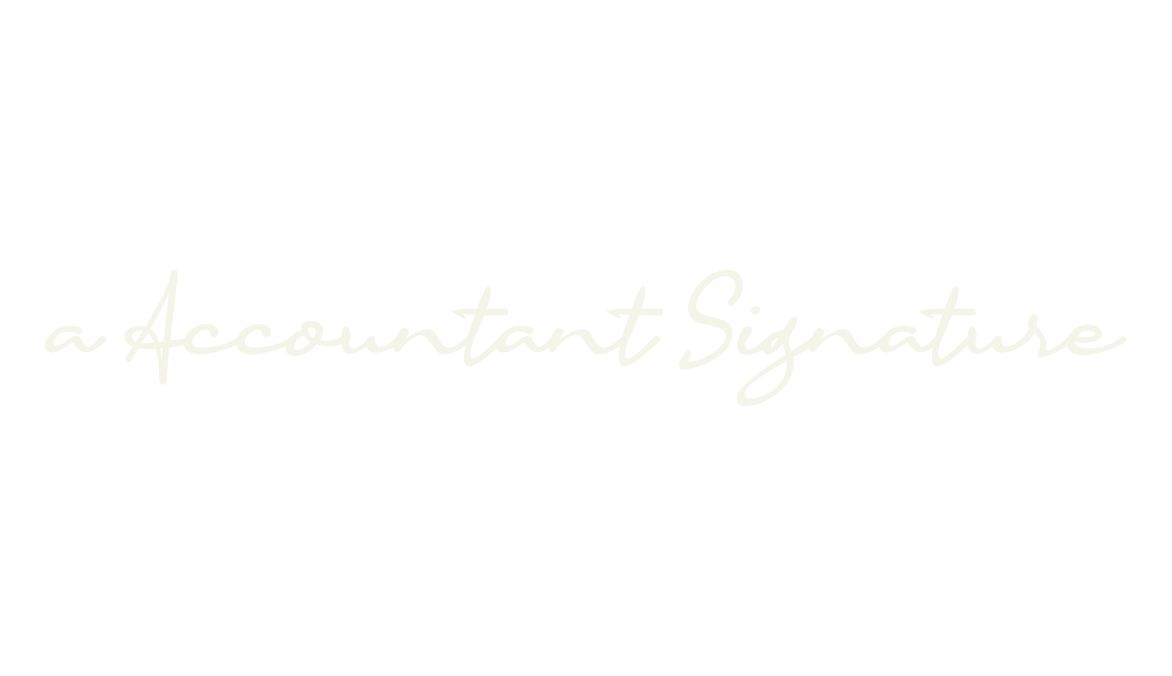 a Accountant Signature, fashion script font preview