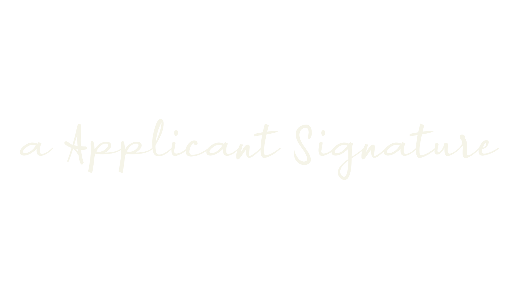 a Applicant Signature, cursive font preview