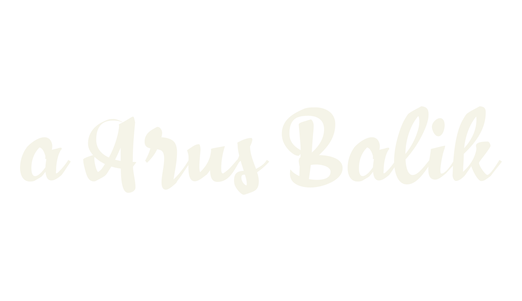 a Arus Balik, cursive font preview