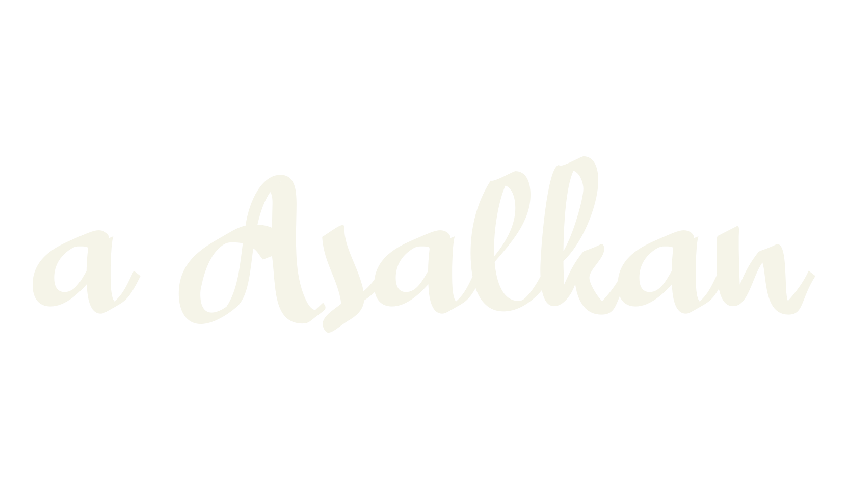 a Asalkan, cursive font preview