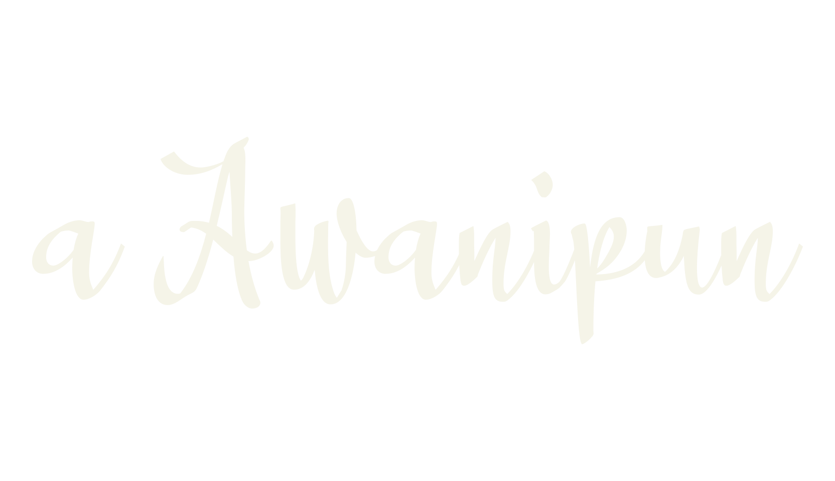 a Awanipun, cursive font preview