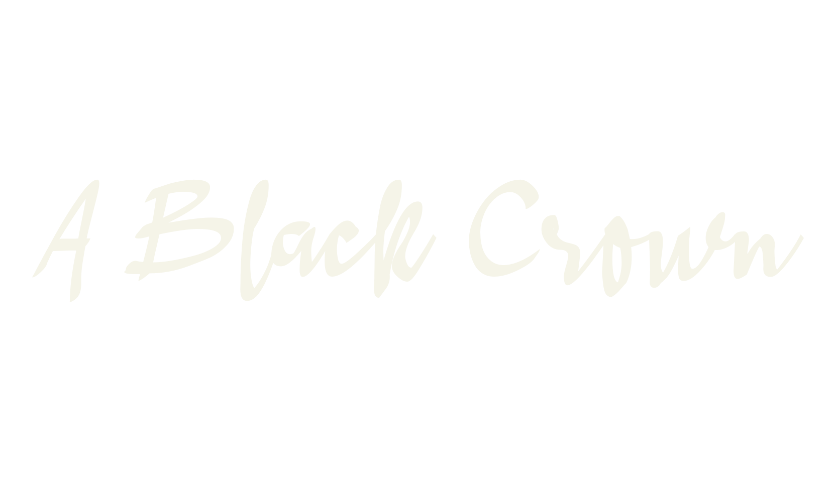 A Black Crown, cursive font preview