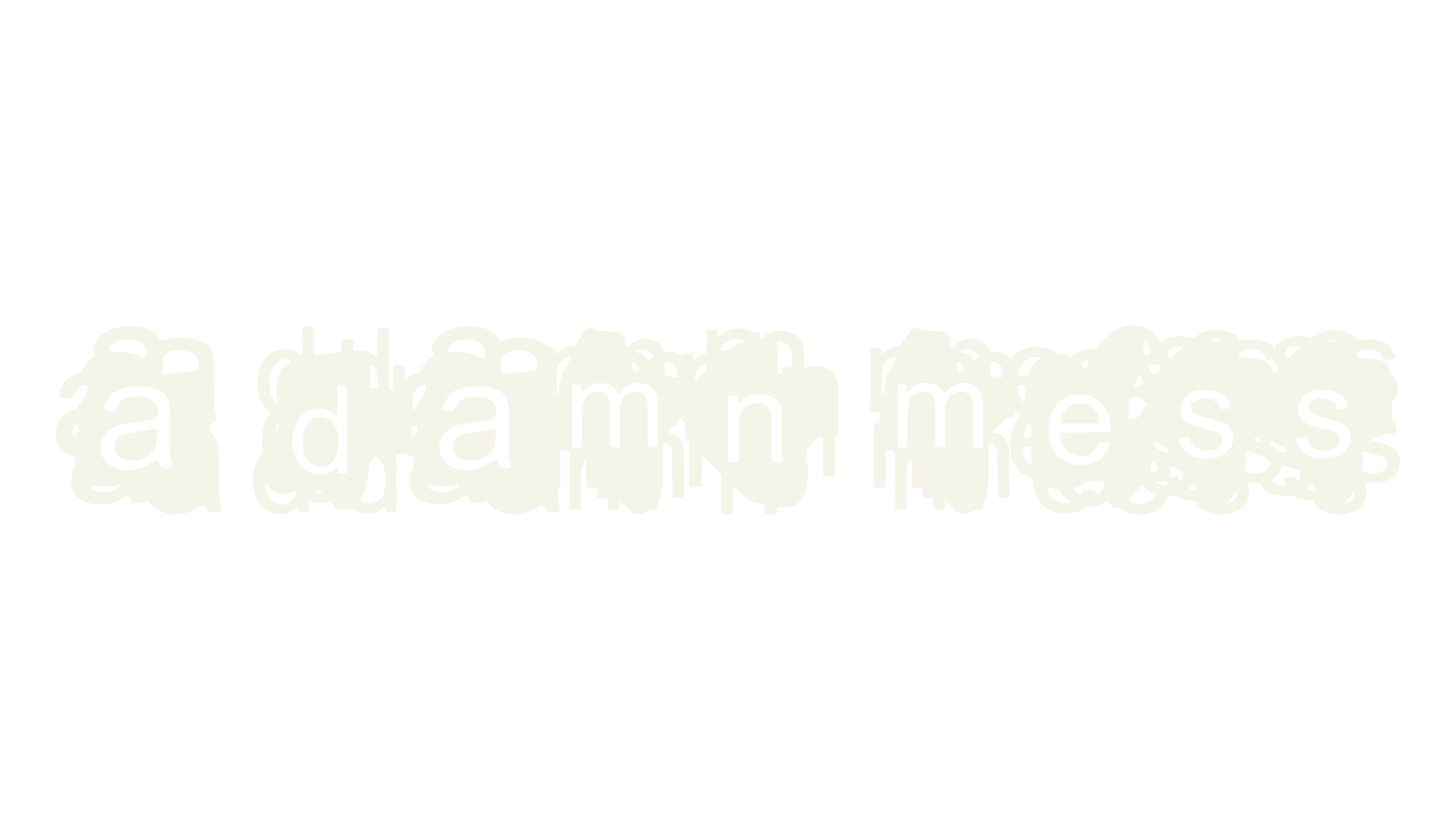 A Damn Mess, typewriter font preview
