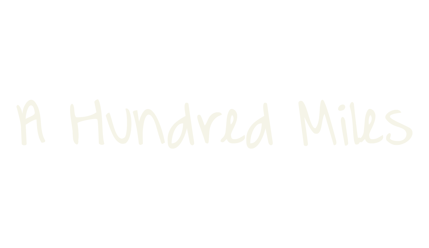 A Hundred Miles, handwritten font preview
