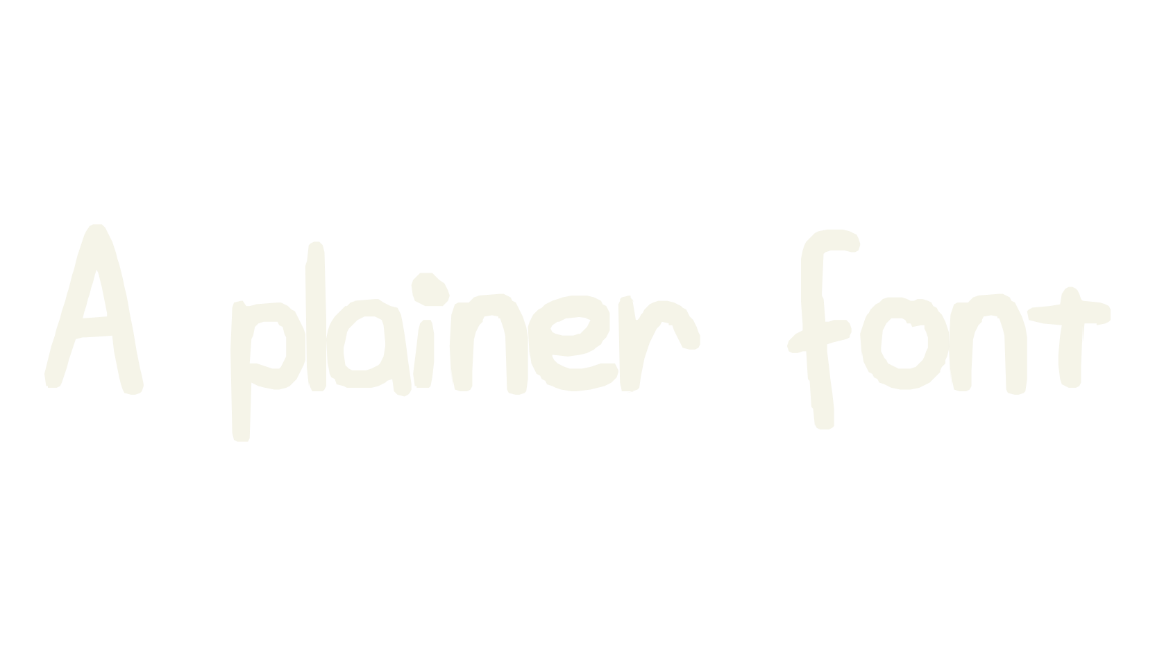 A plainer font, simple font preview