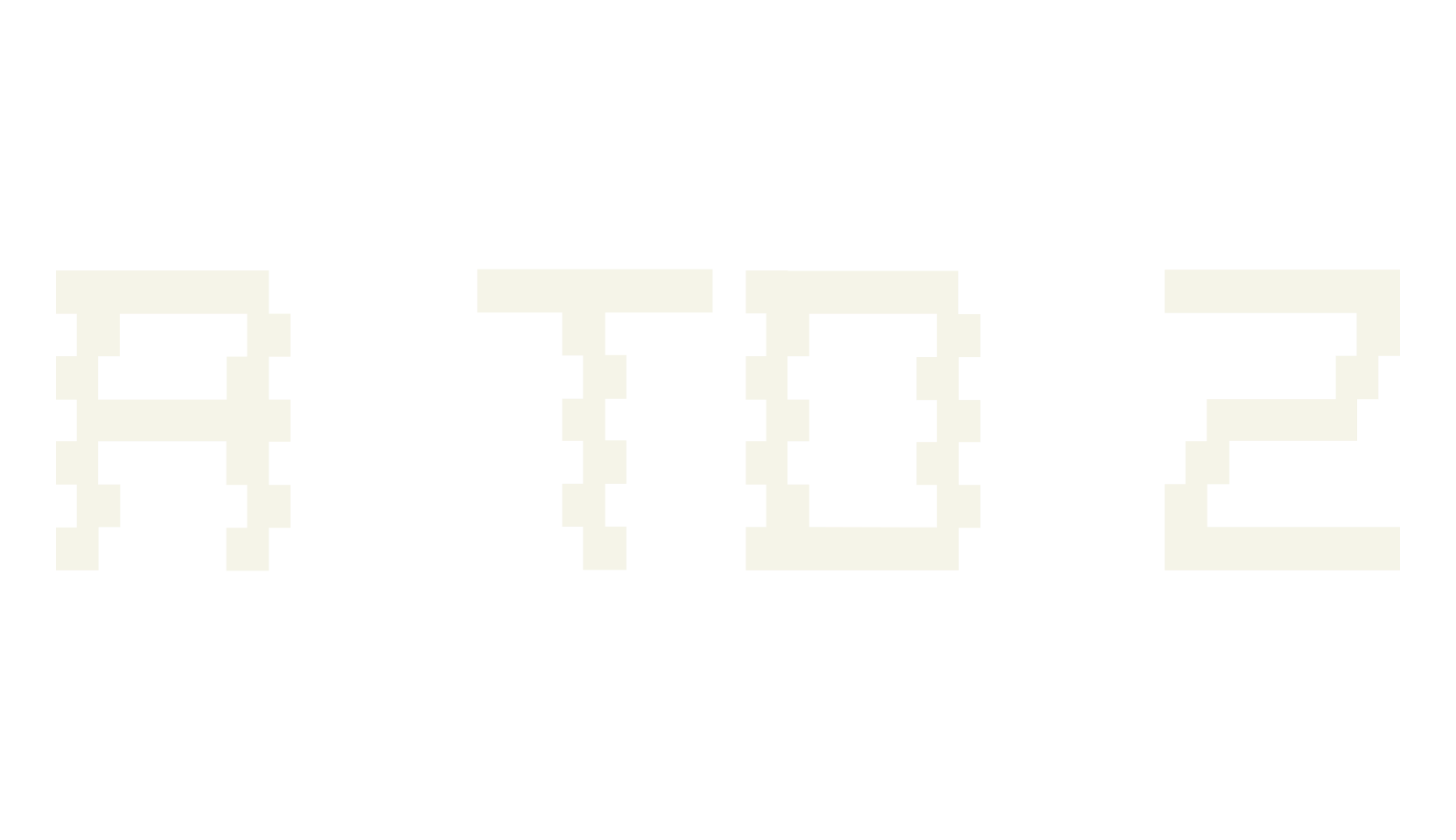 A to Z, digital font preview