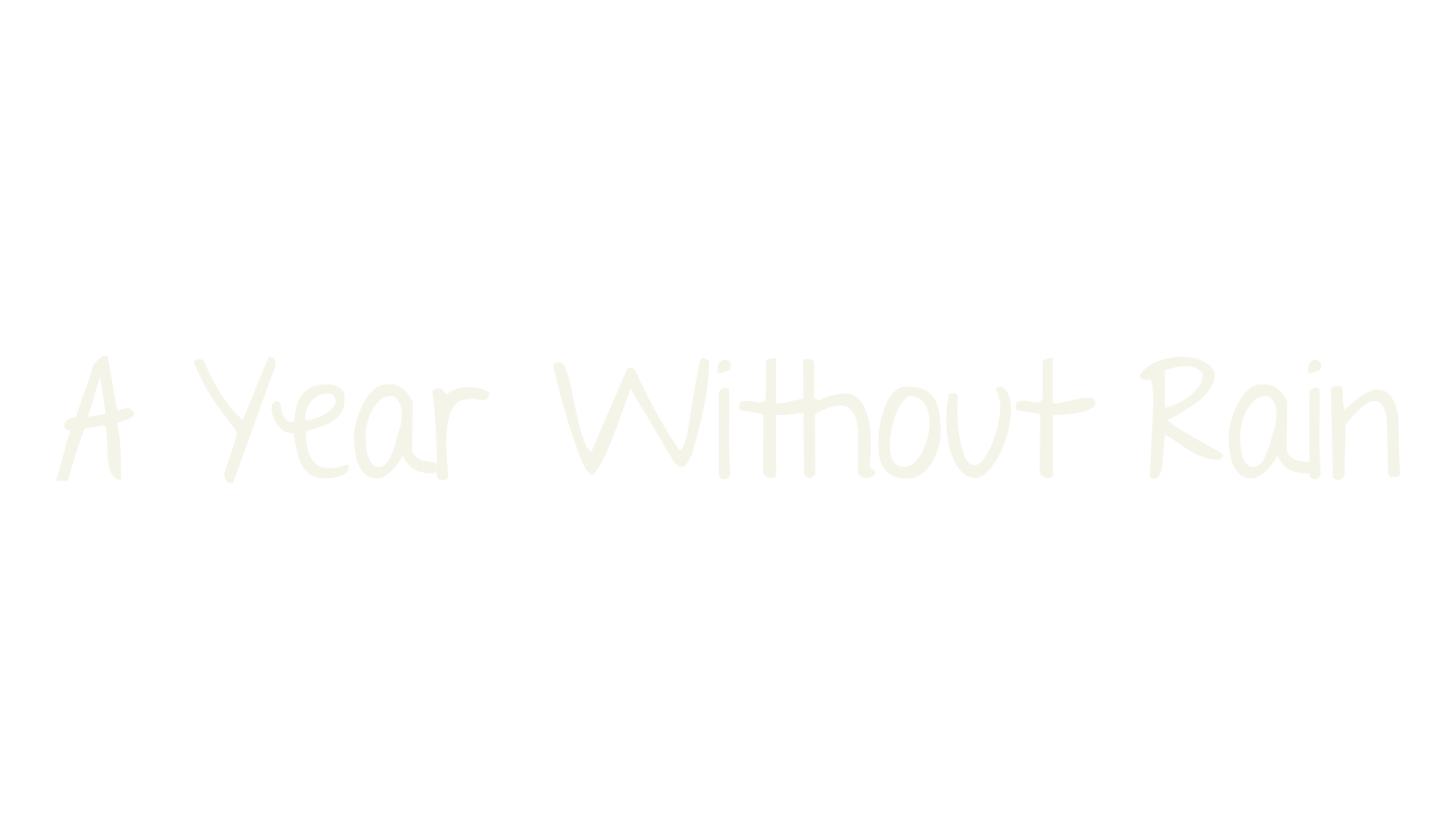 A Year Without Rain, handwritten font preview