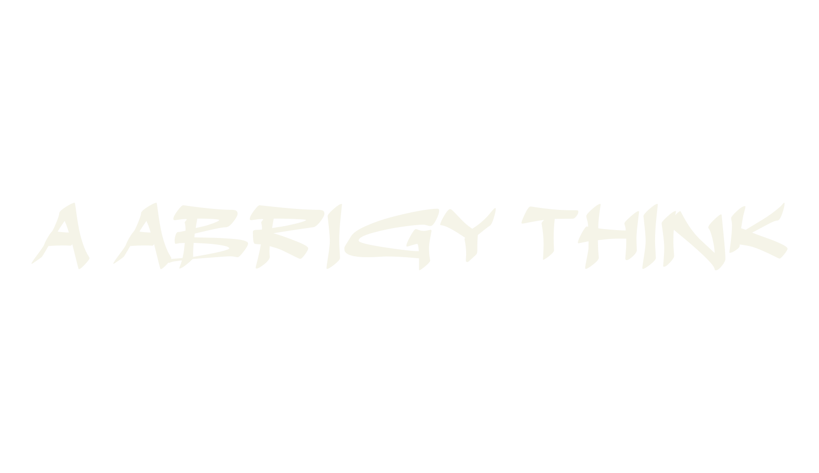 a Abrigy Think, calligraphy font preview