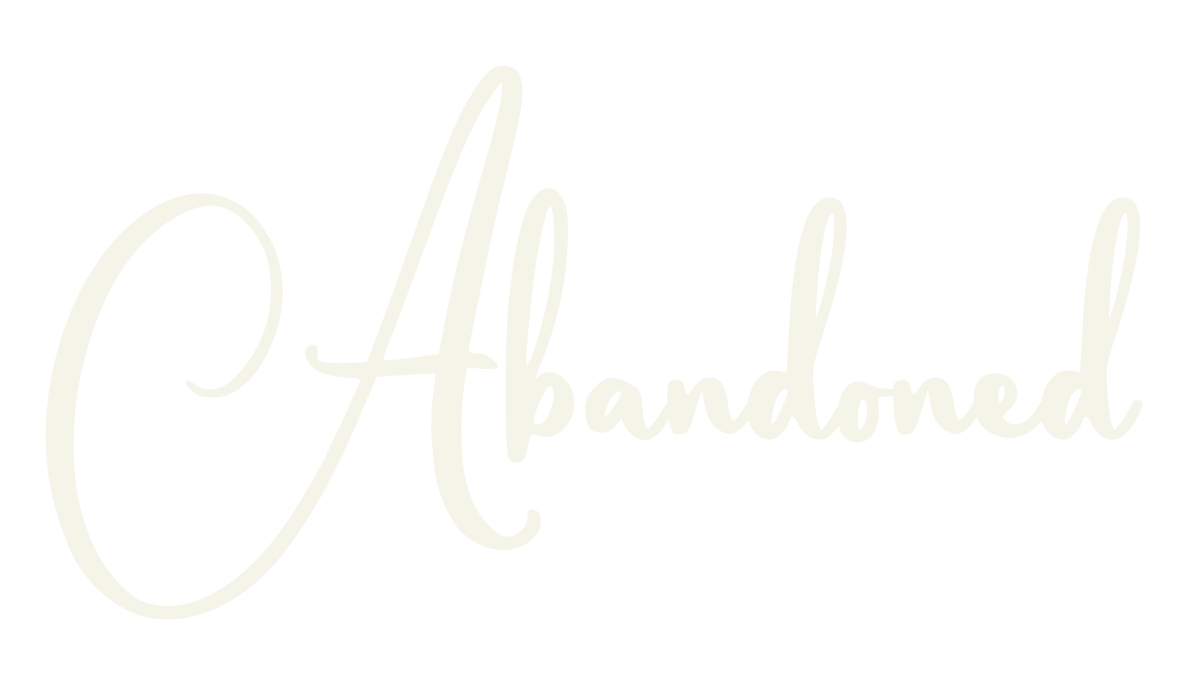 Abandoned, calligraphy font preview