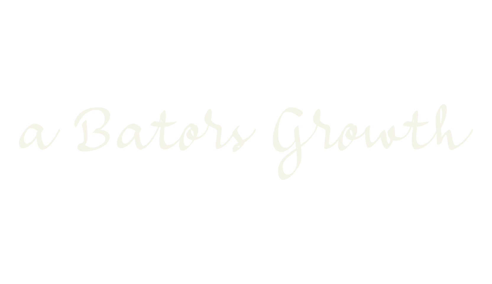 a Bators Growth, cursive font preview