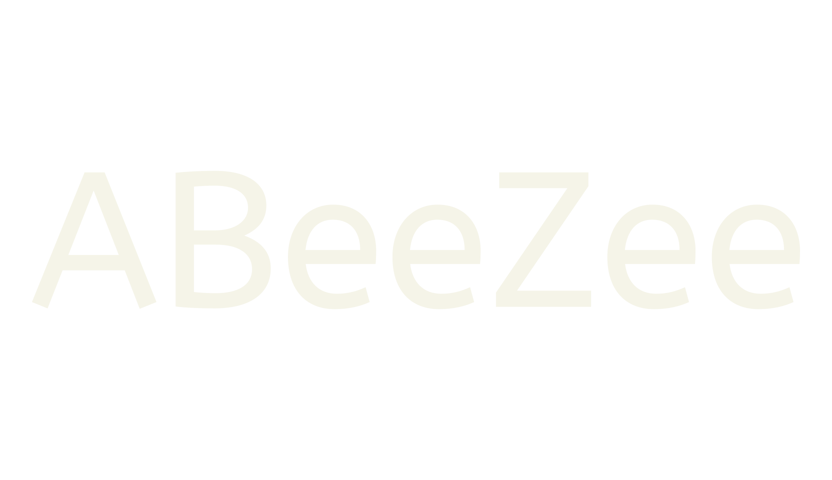 ABeeZee, modern font preview
