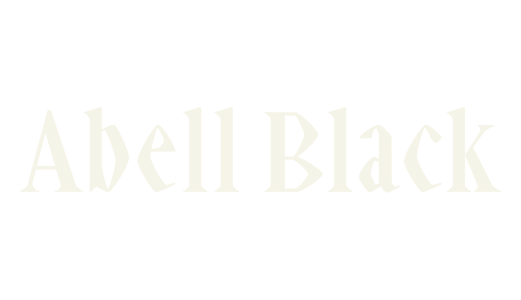 Abell Black, calligraphy font preview