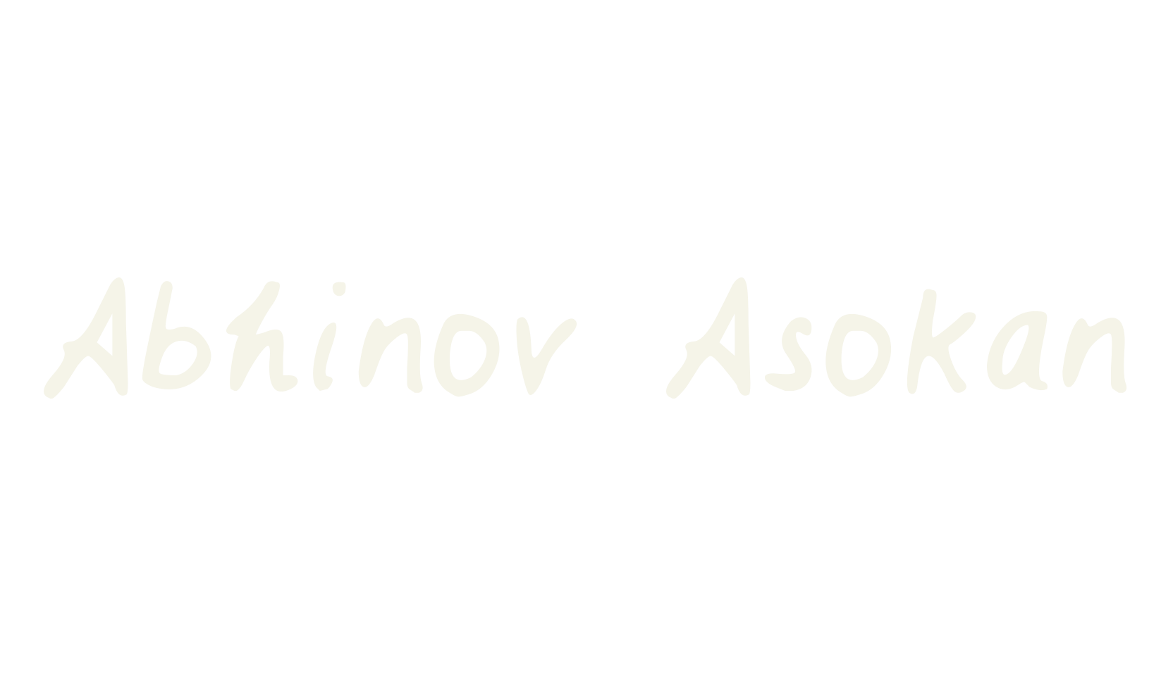 Abhinov Asokan, handwriting font preview