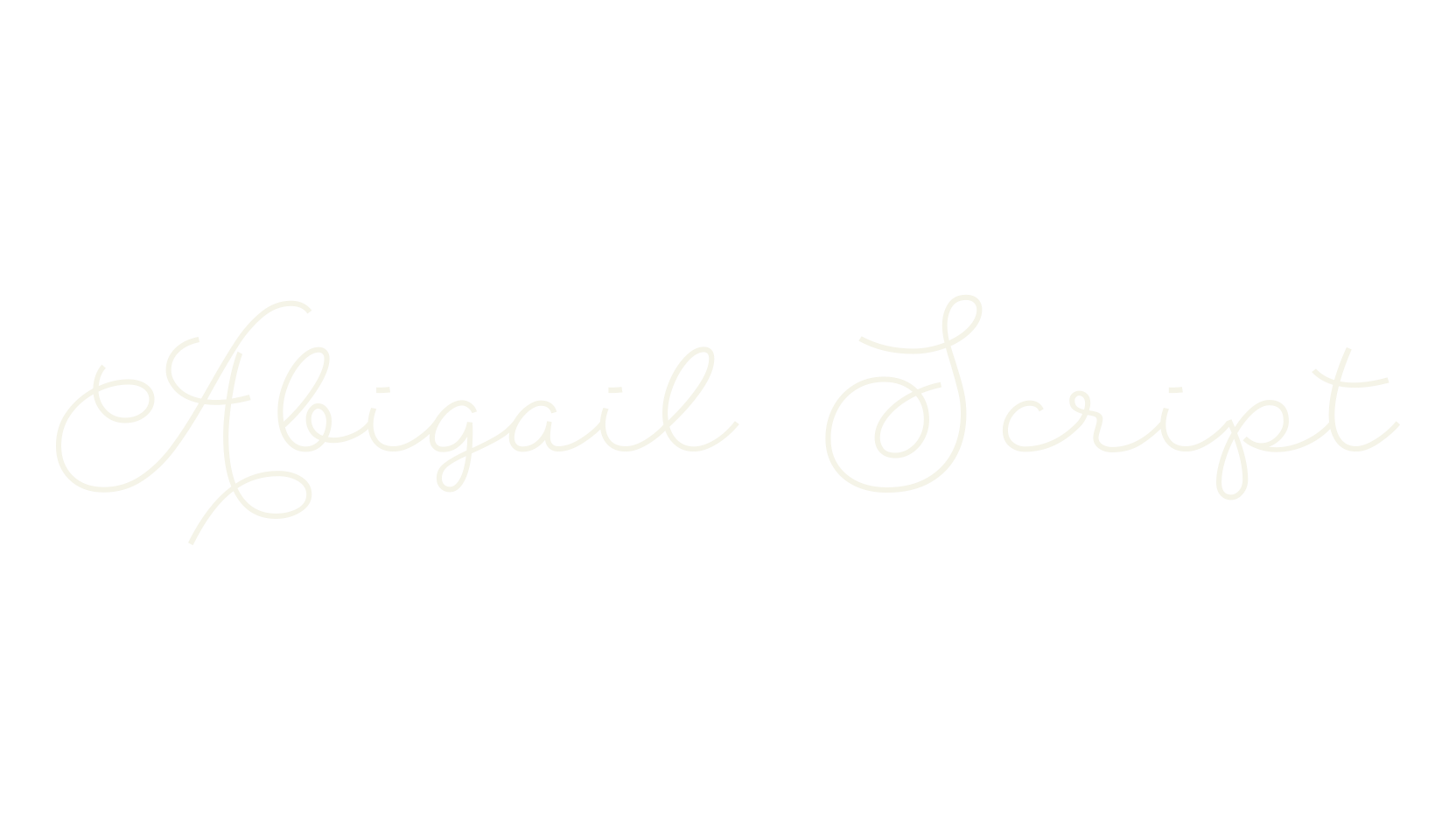Abigail Script, cursive font preview