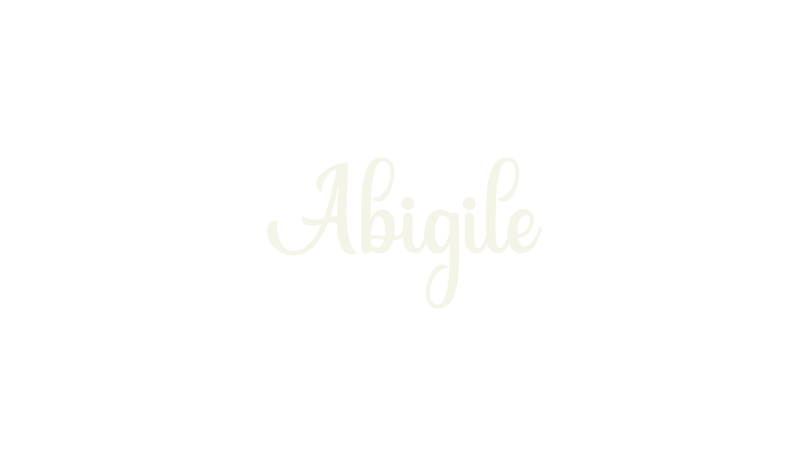 Abigile, cursive font preview