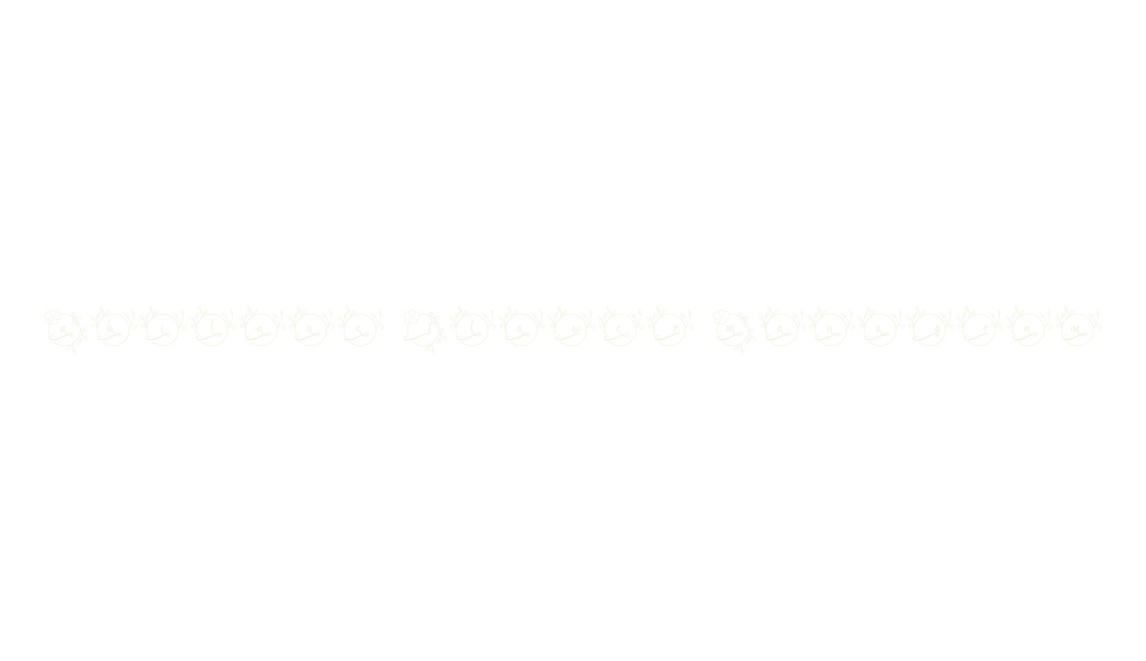 Abilane Flower Monogram, flower font preview