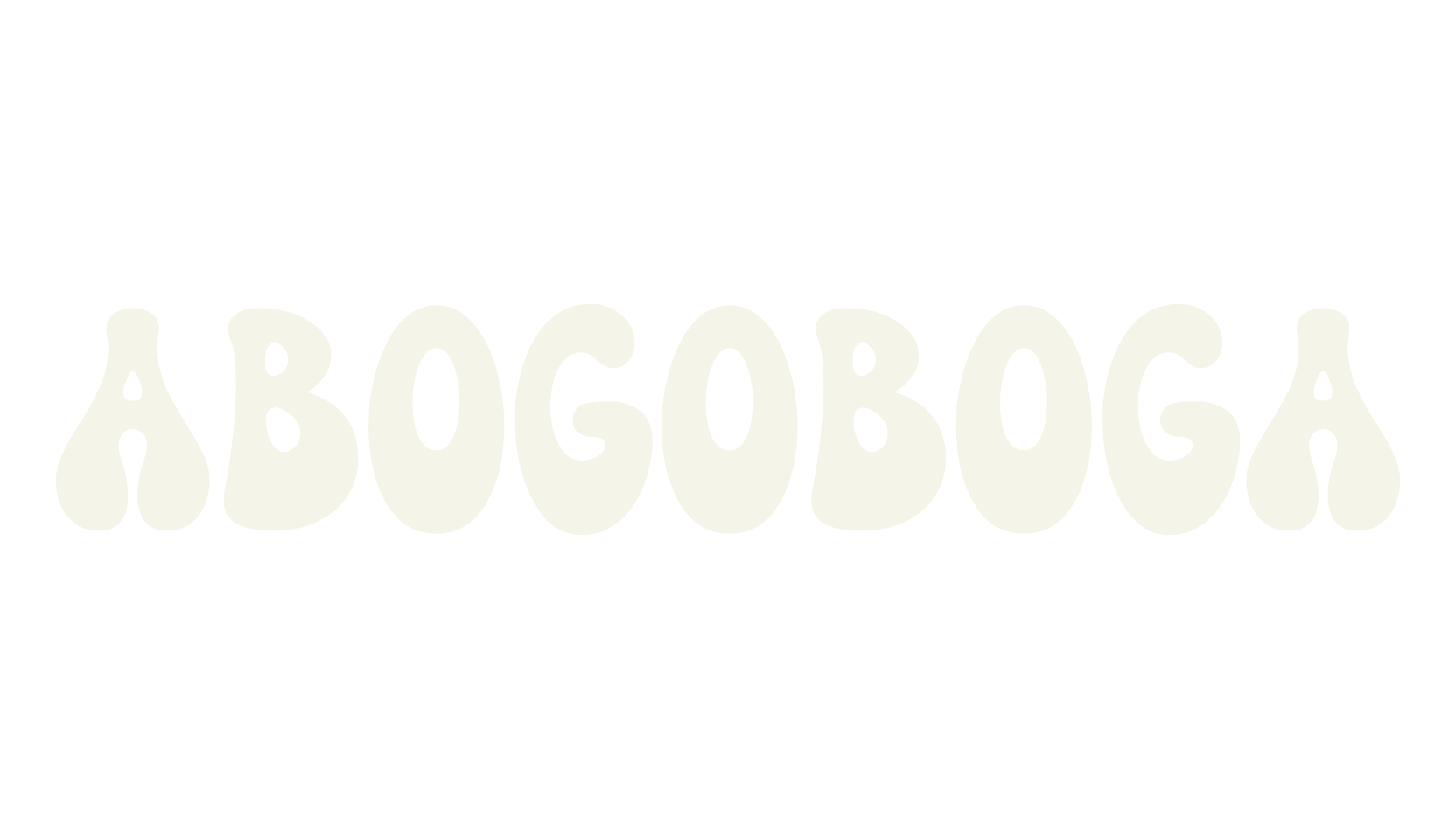 Abogoboga, psychedelic font preview