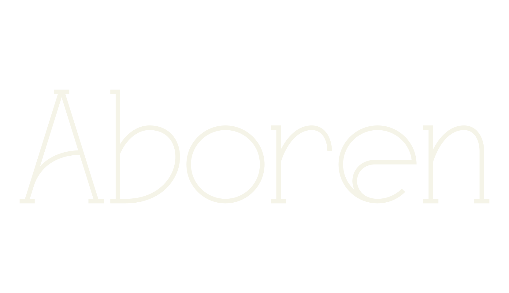 Aboren, letter font preview