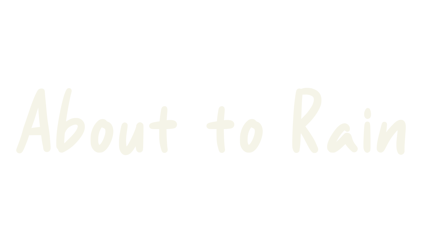 About to Rain, handwriting font preview