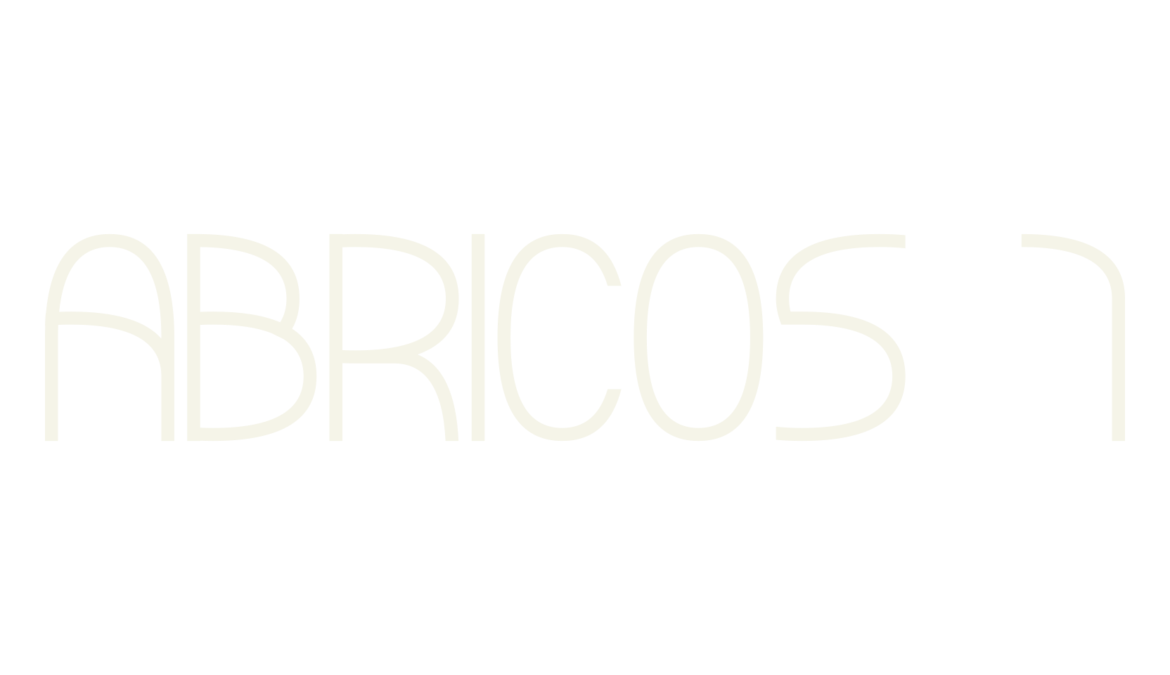 ABRICOS 7, sans serif font preview