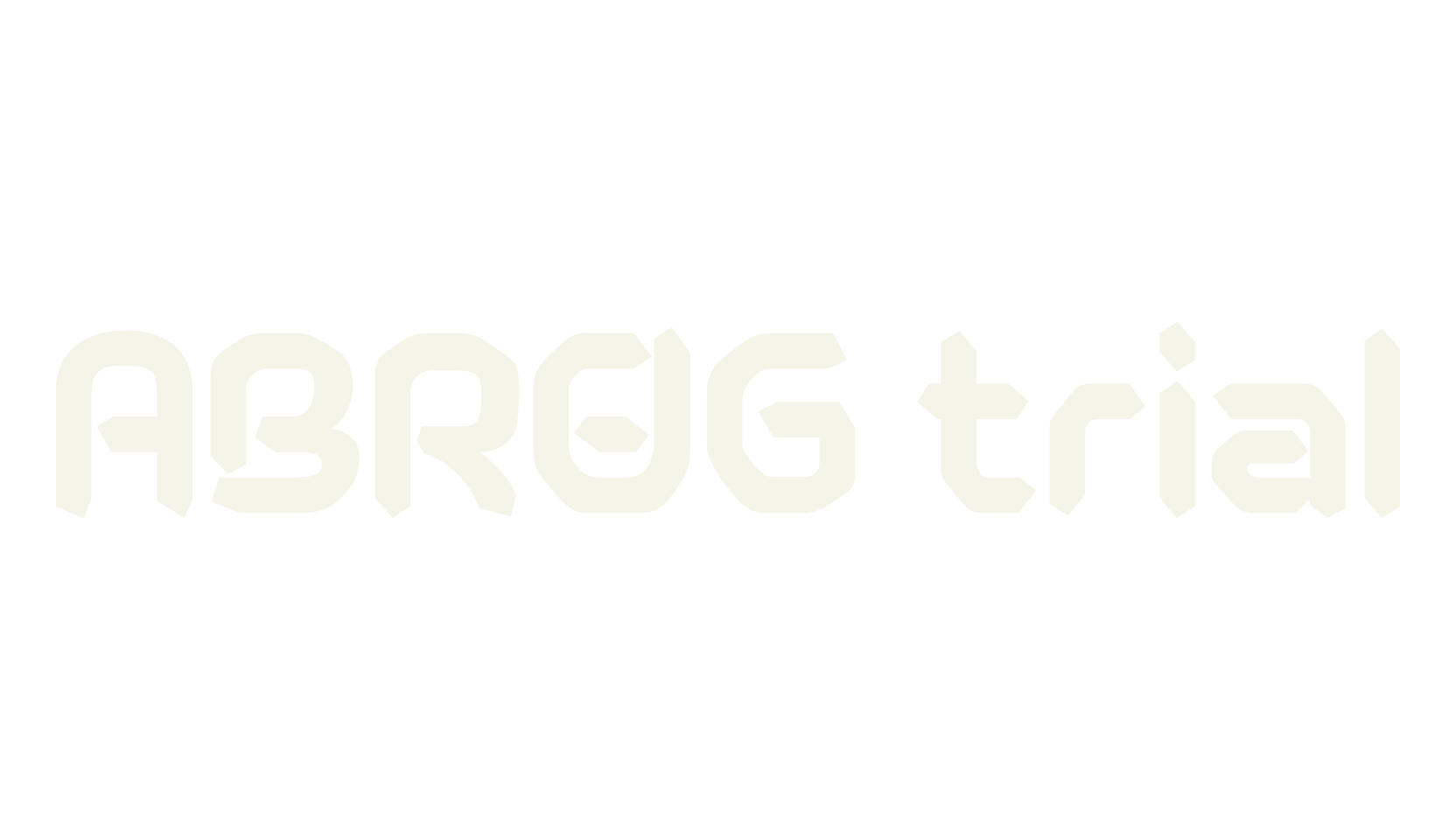 ABROG trial, sci-fi font preview