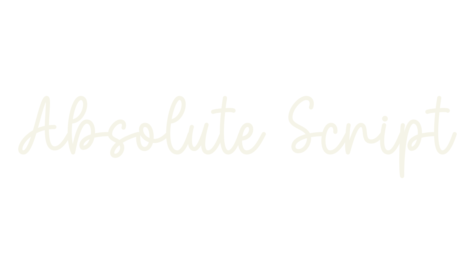 Absolute Script, script font preview