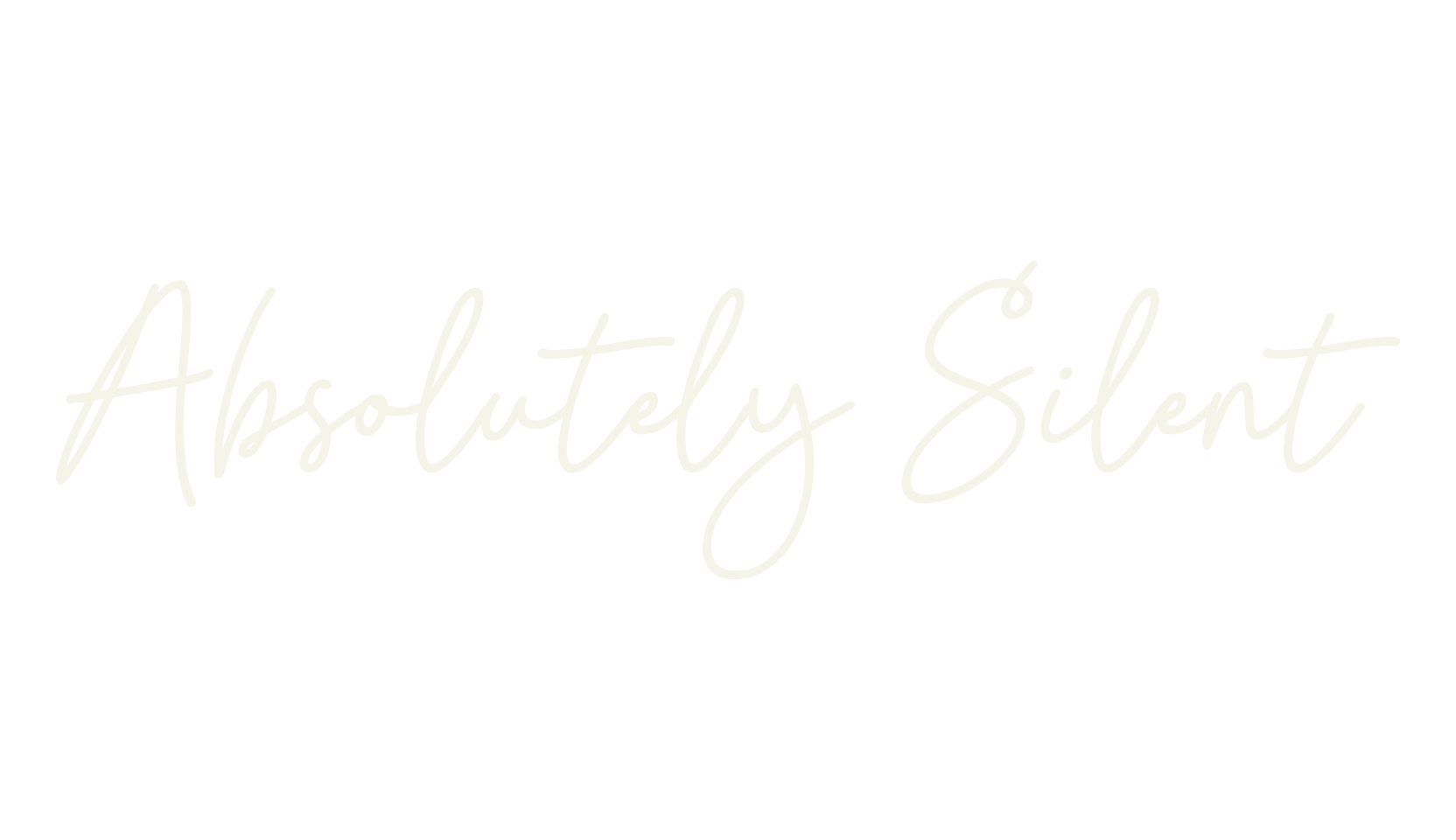 Absolutely Silent, handwritten font preview