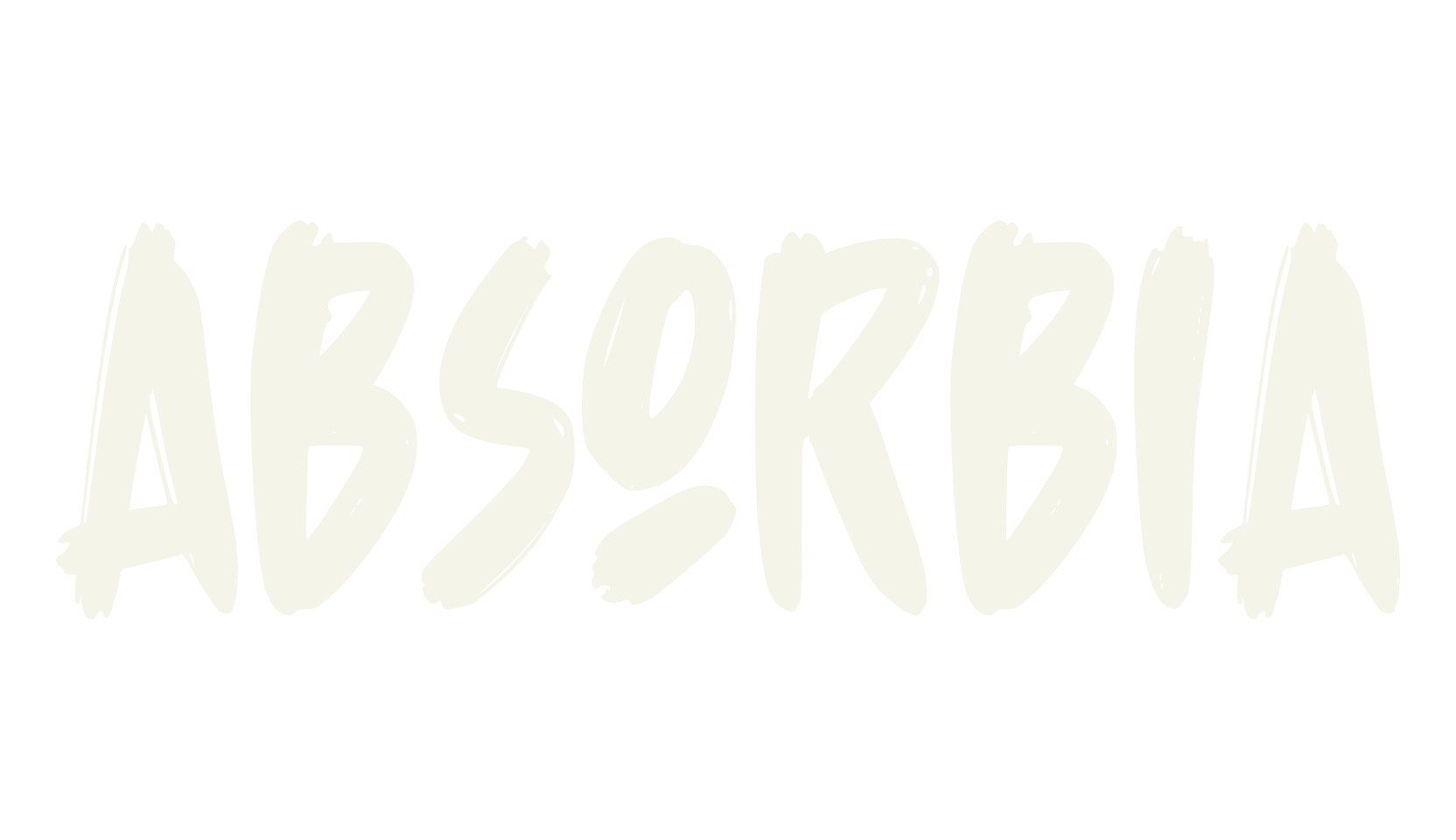 Absorbia, handwritten font preview