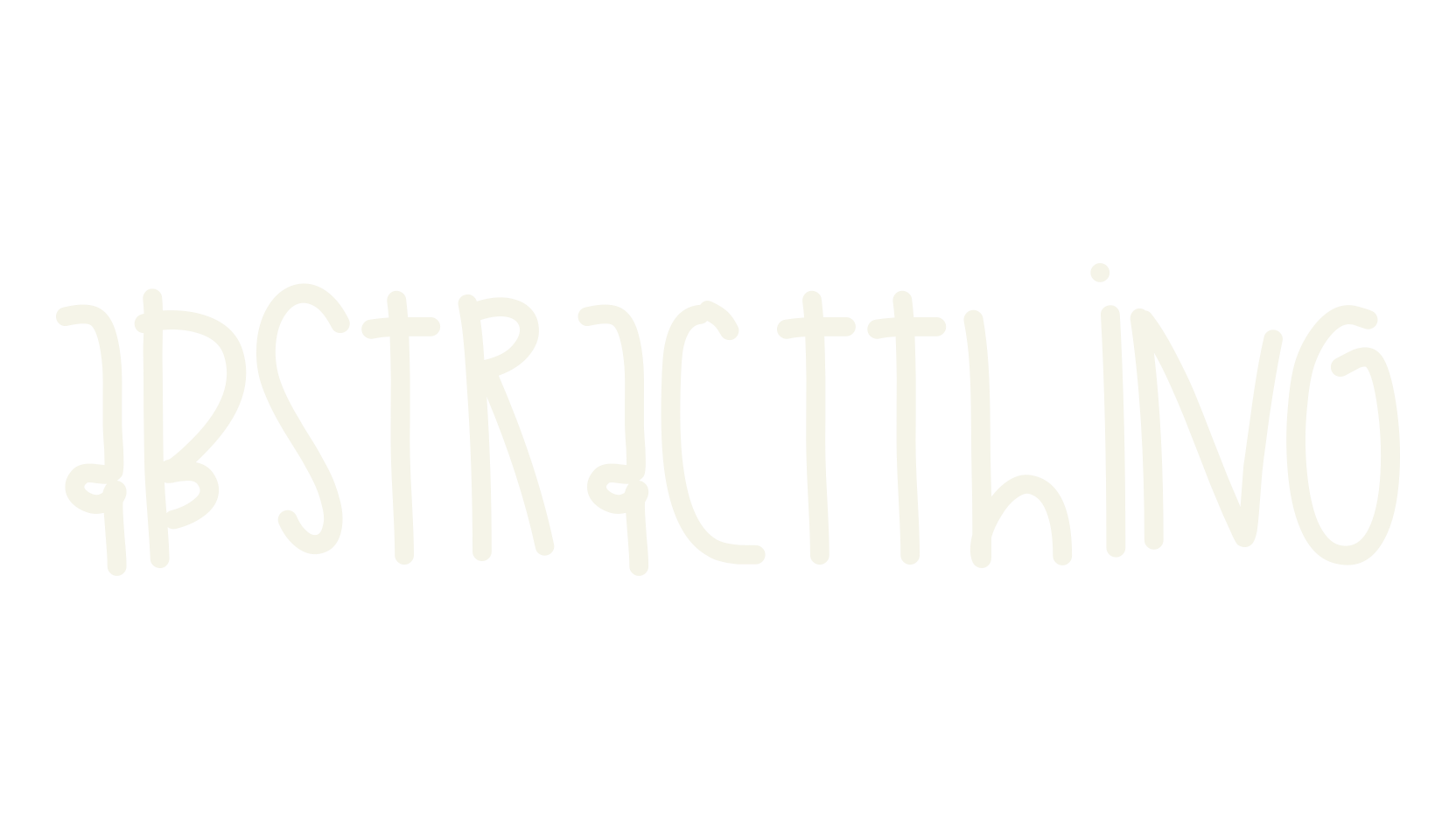 AbstractThing, handwritten font preview