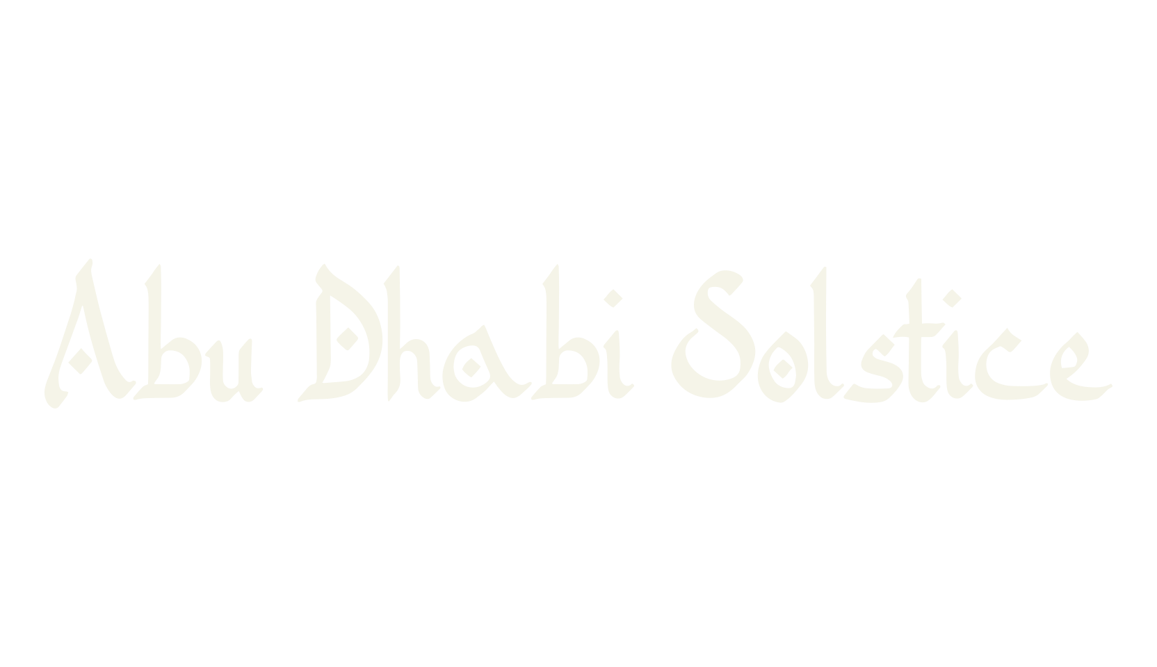 Abu Dhabi Solstice, display font preview