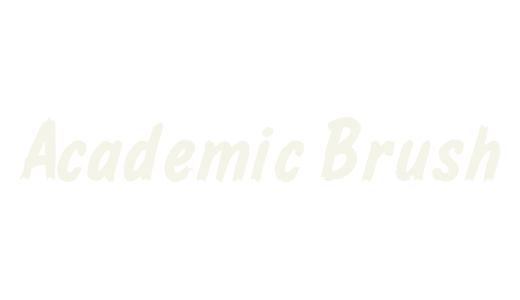 Academic Brush, brush font preview