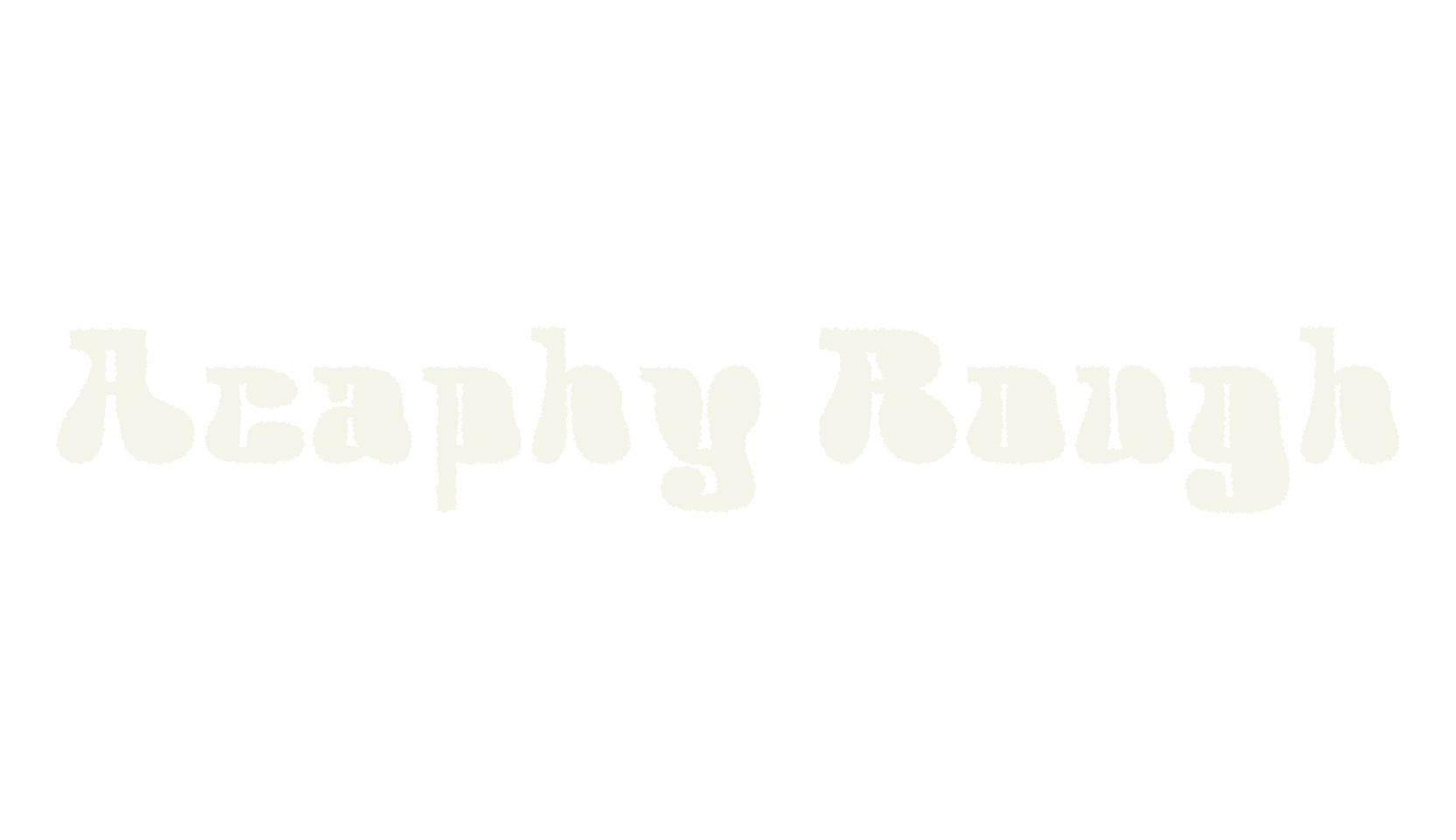 Acaphy Rough, quirky font preview