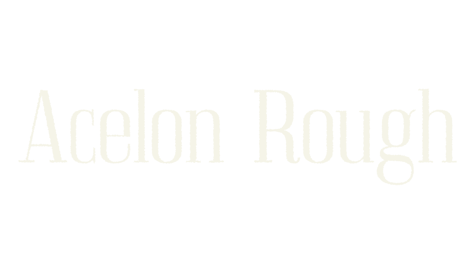 Acelon Rough, condensed font preview
