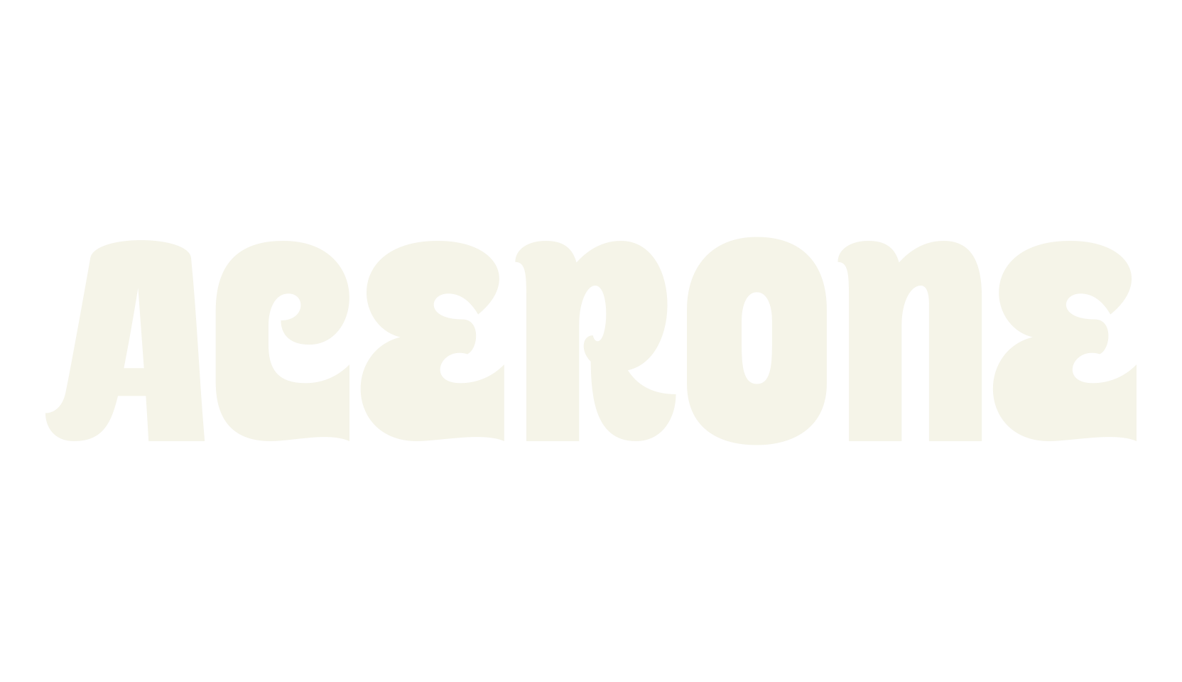 Acerone, logo font preview