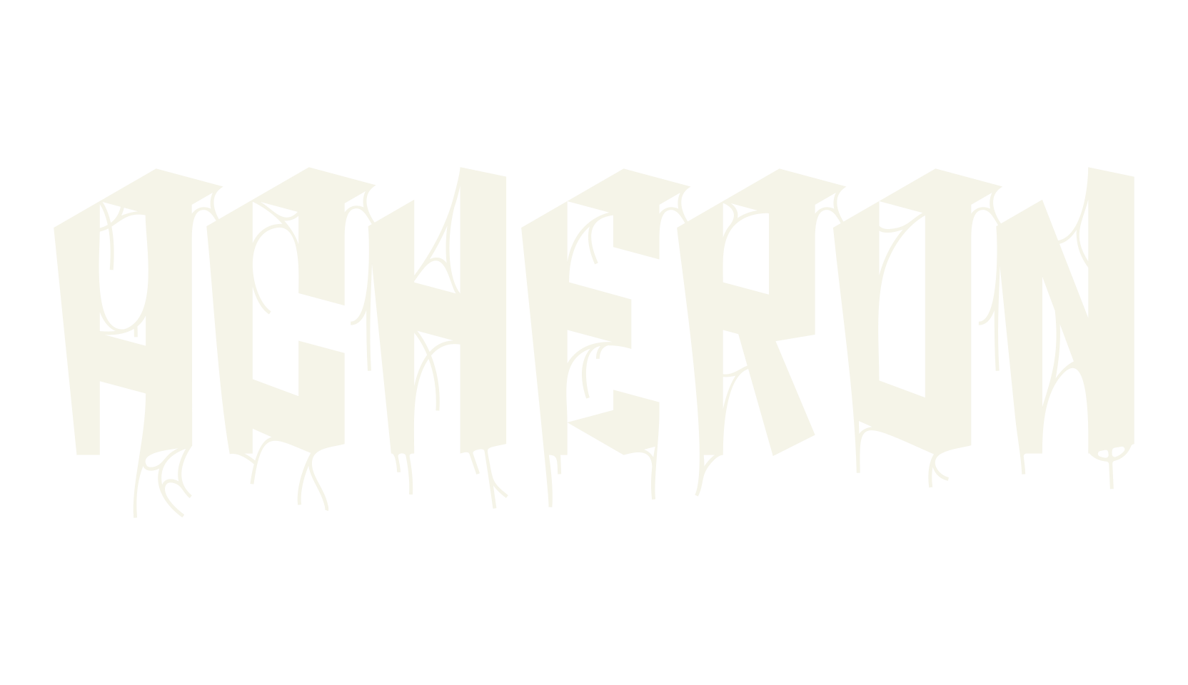 ACHERON, death metal font preview
