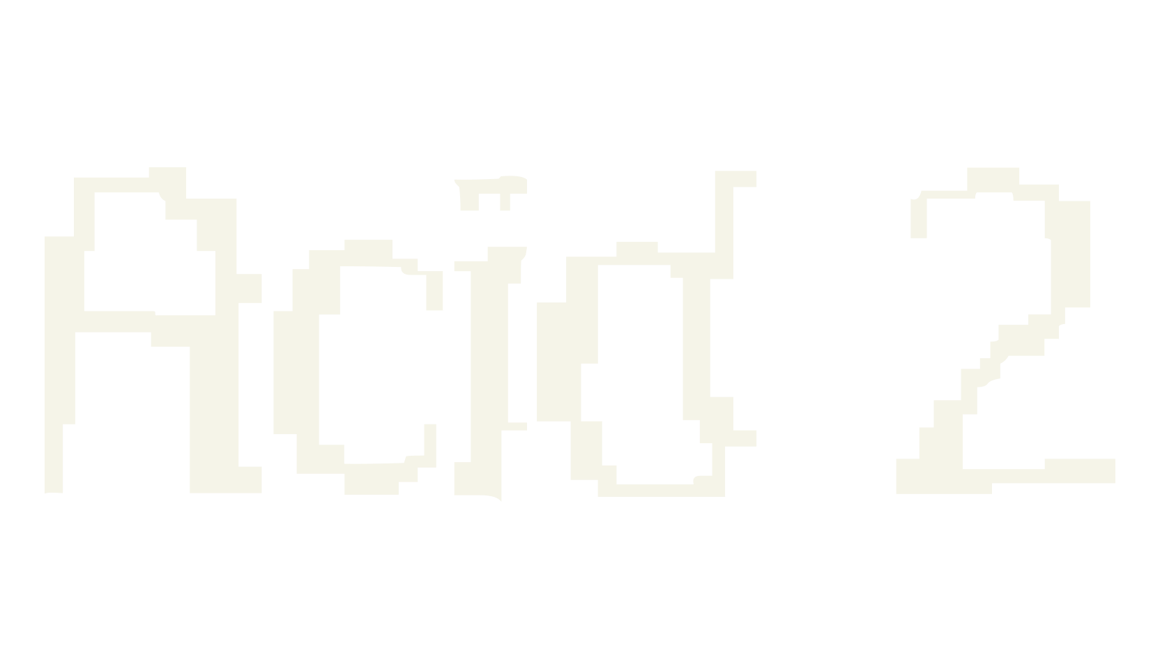 Acid 2, pixelated font preview