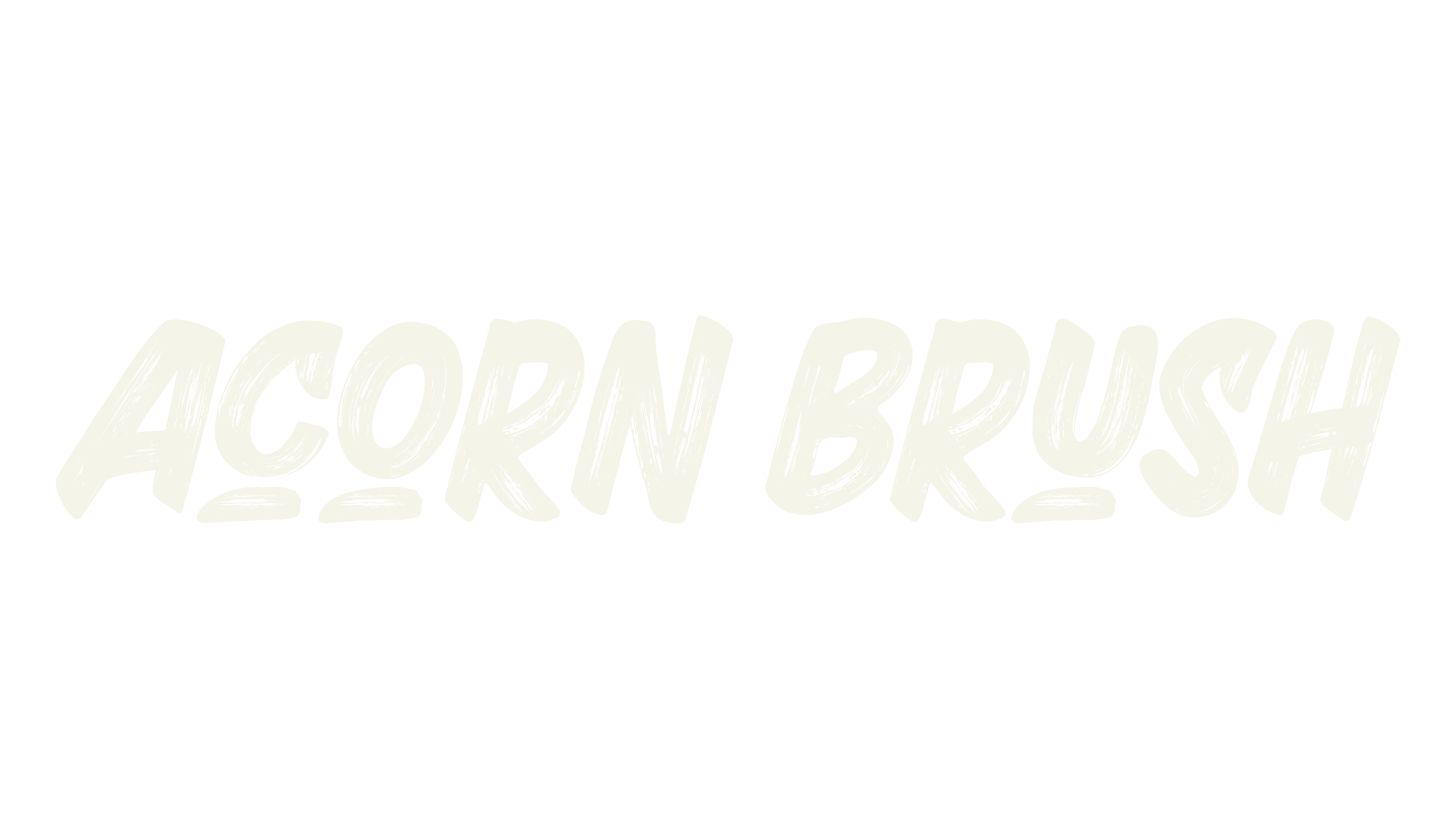 Acorn Brush, brush font preview